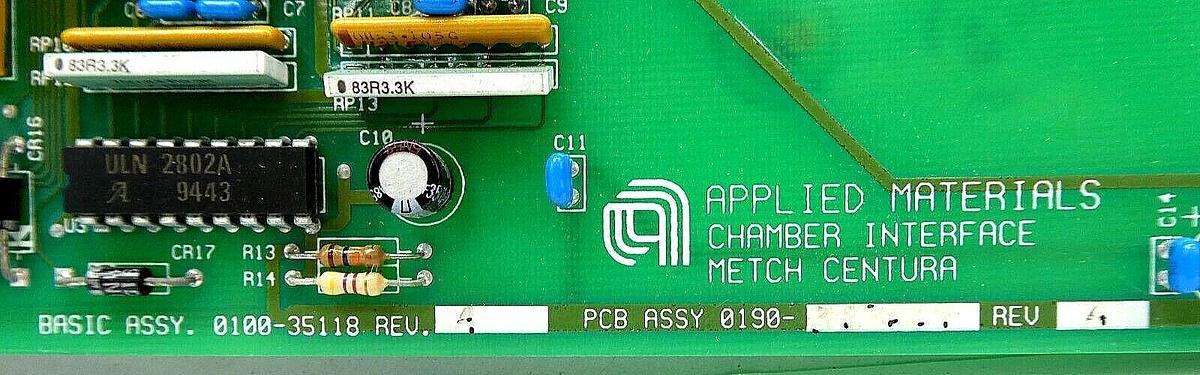 Used AMAT Applied Materials 0190-35429 Chamber Interface Metch PCB Card 0100-35118
