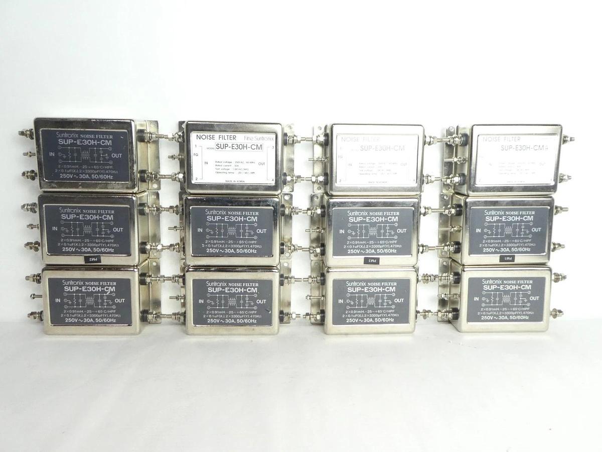 Used Fine Suntronix SUP-E30H-CM Noise Filter Reseller Lot of 12 Used Working
