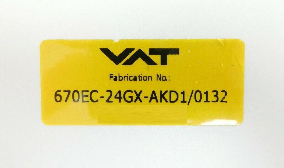 Used VAT 670EC-24GX-AKD1 Valve Electronics Controller Module Working Surplus
