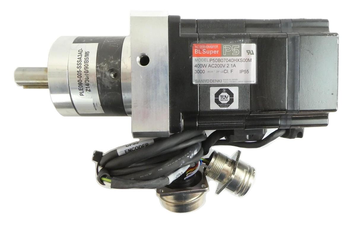 Used Sanyo Denki P50B07040HXS00M AC Servo Motor BL Super P5 AMAT 0010-58481 Working