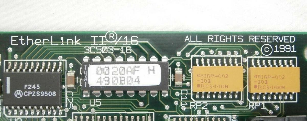 Used 3Com 8772-10 EtherLink II/16 Adapter Board PCB Card Clusterlock 7000 Spare
