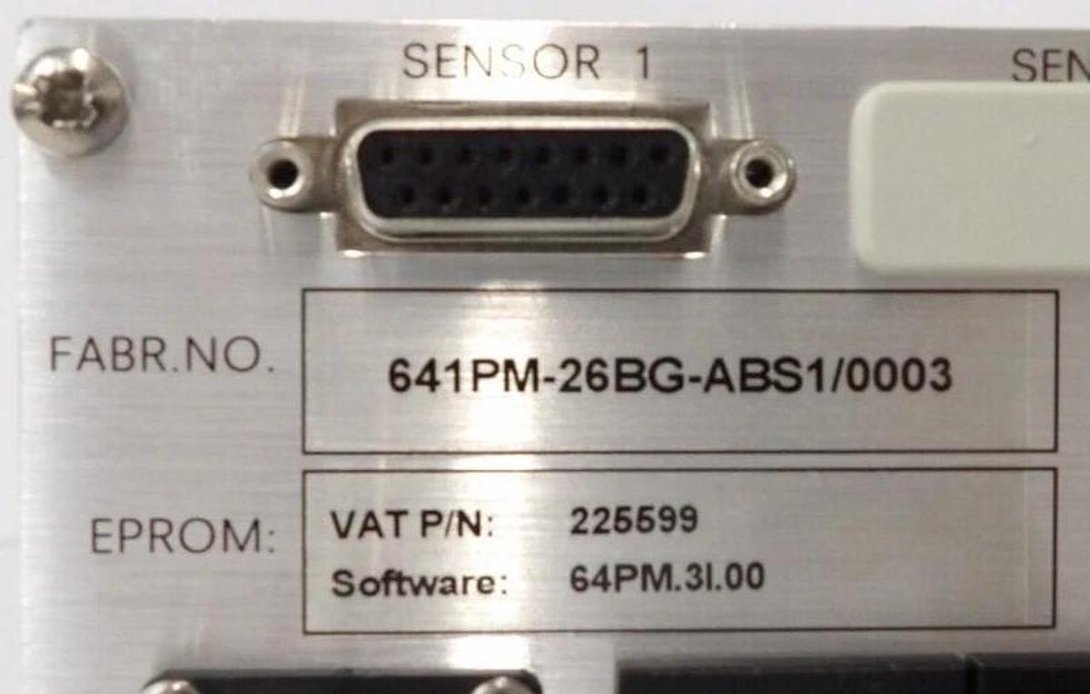 Used VAT 641PM-26BG-ABS1 Adaptive Pressure Controller PM-4 Series 64.1 Working