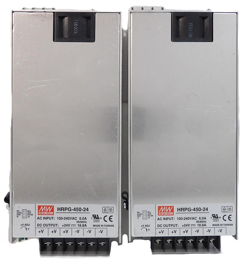 Used Mean Well HRPG-450-24 Industrial Switching Power Supply lot of 2 Working