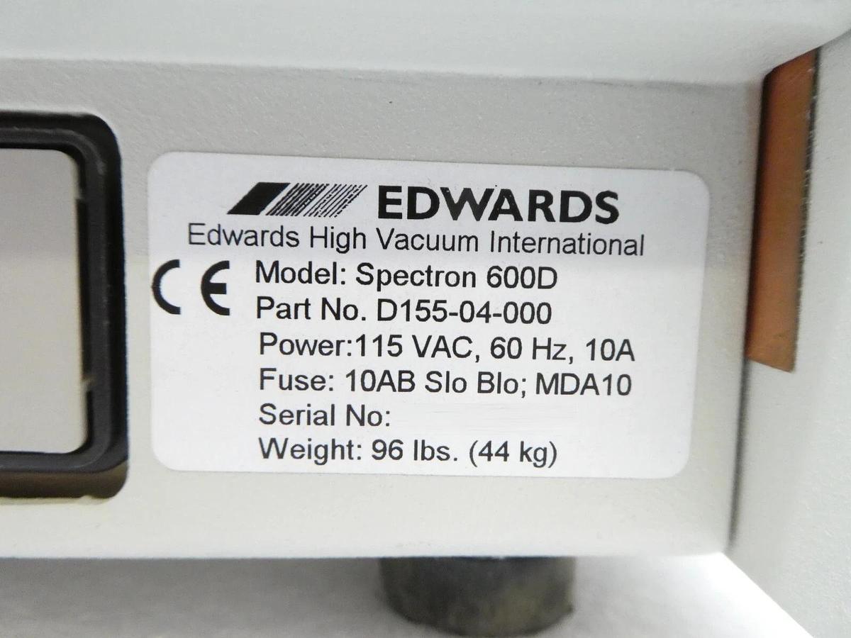Used Spectron 600D Edwards D155-04-000 Portable Helium Leak Detector Untested Spare