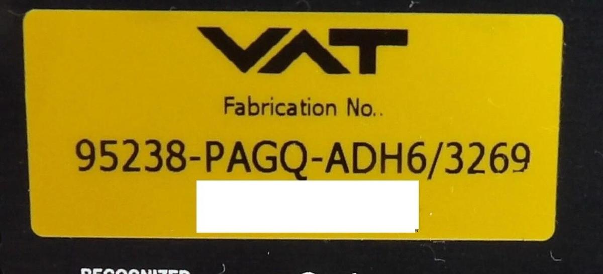 Used VAT 95238-PAGQ-ADH5 Butterfly Valve Integrated Pressure Controller AMAT Working