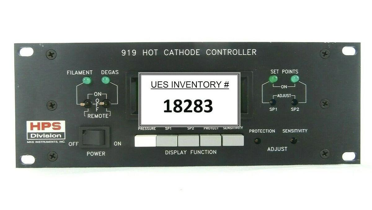Used MKS Instruments 919 Hot Cathode Controller Ionization High Vacuum HPS Spare