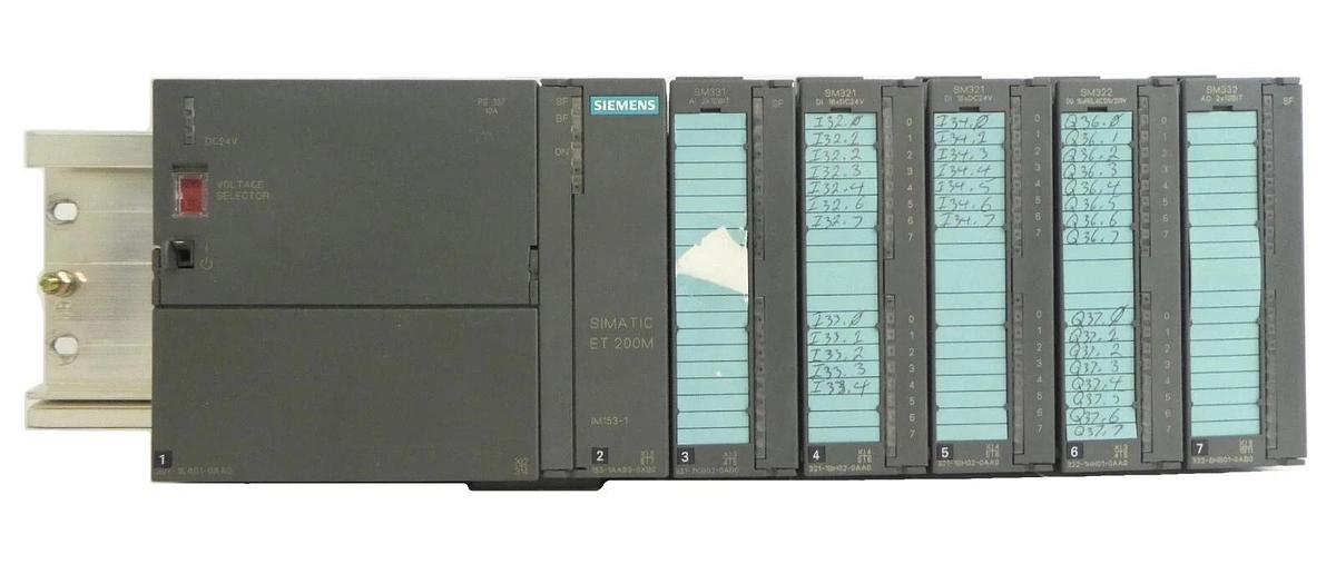 Used Siemens SIMATIC ET 200M 6 Module PLC Unit SM331 SM321 SM322 SM332 Working