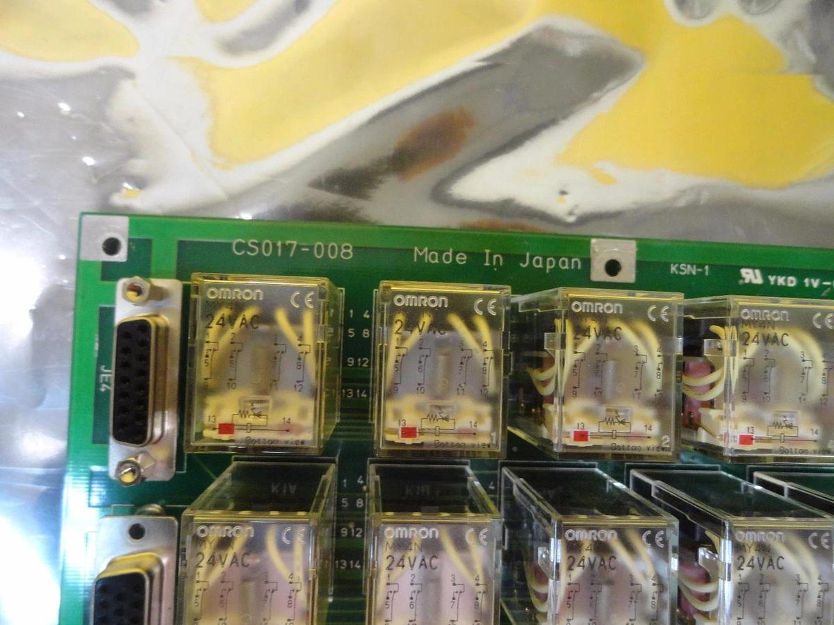 Used Nikon CS017-008 Relay Control Board PCB KSN-1 NSR-S204B Step-and-Repeat Used