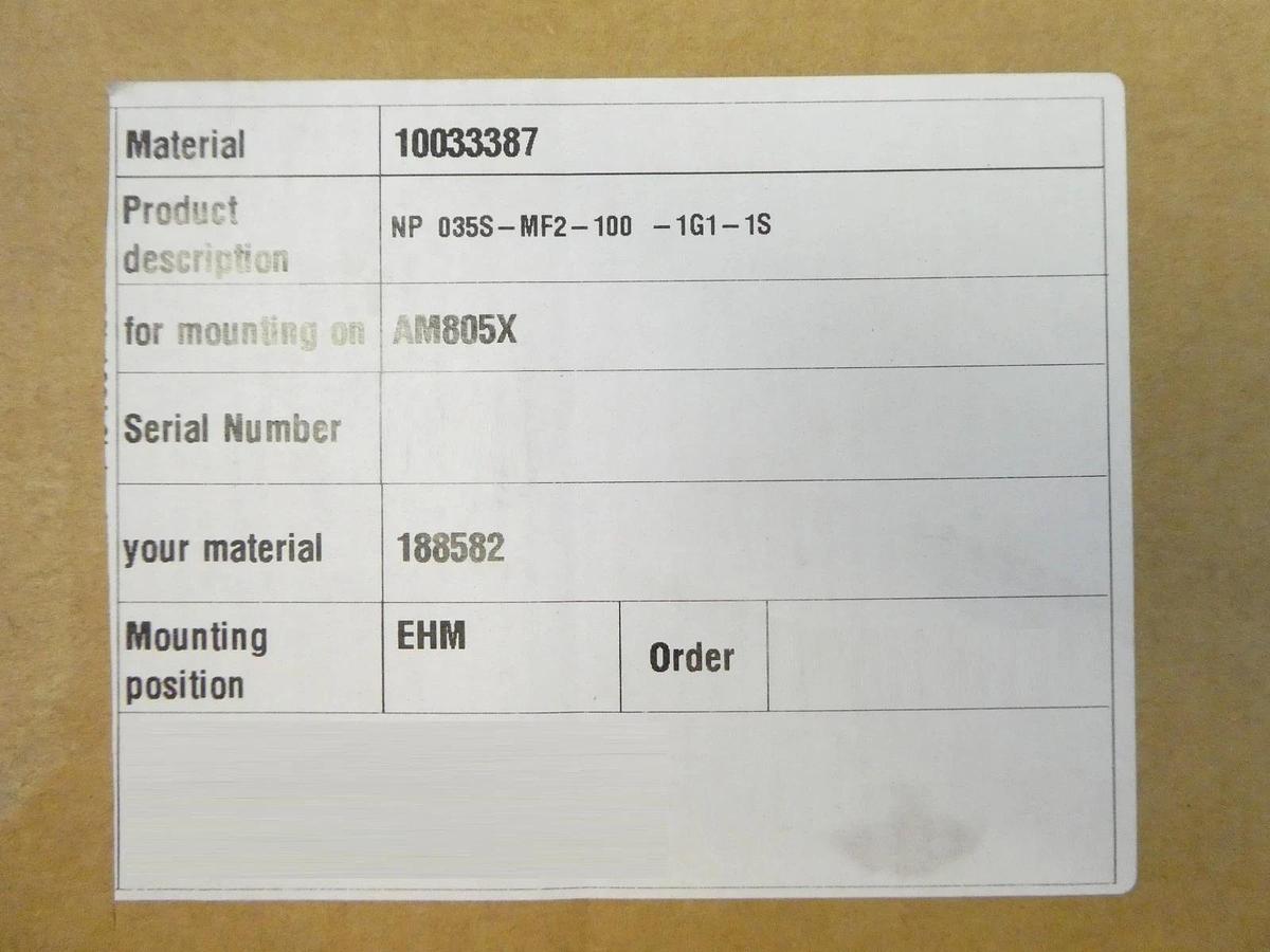 Beckoff Automation 10033387 Planetary Gear AG3210-NP 035S-MF2-100 188582 New