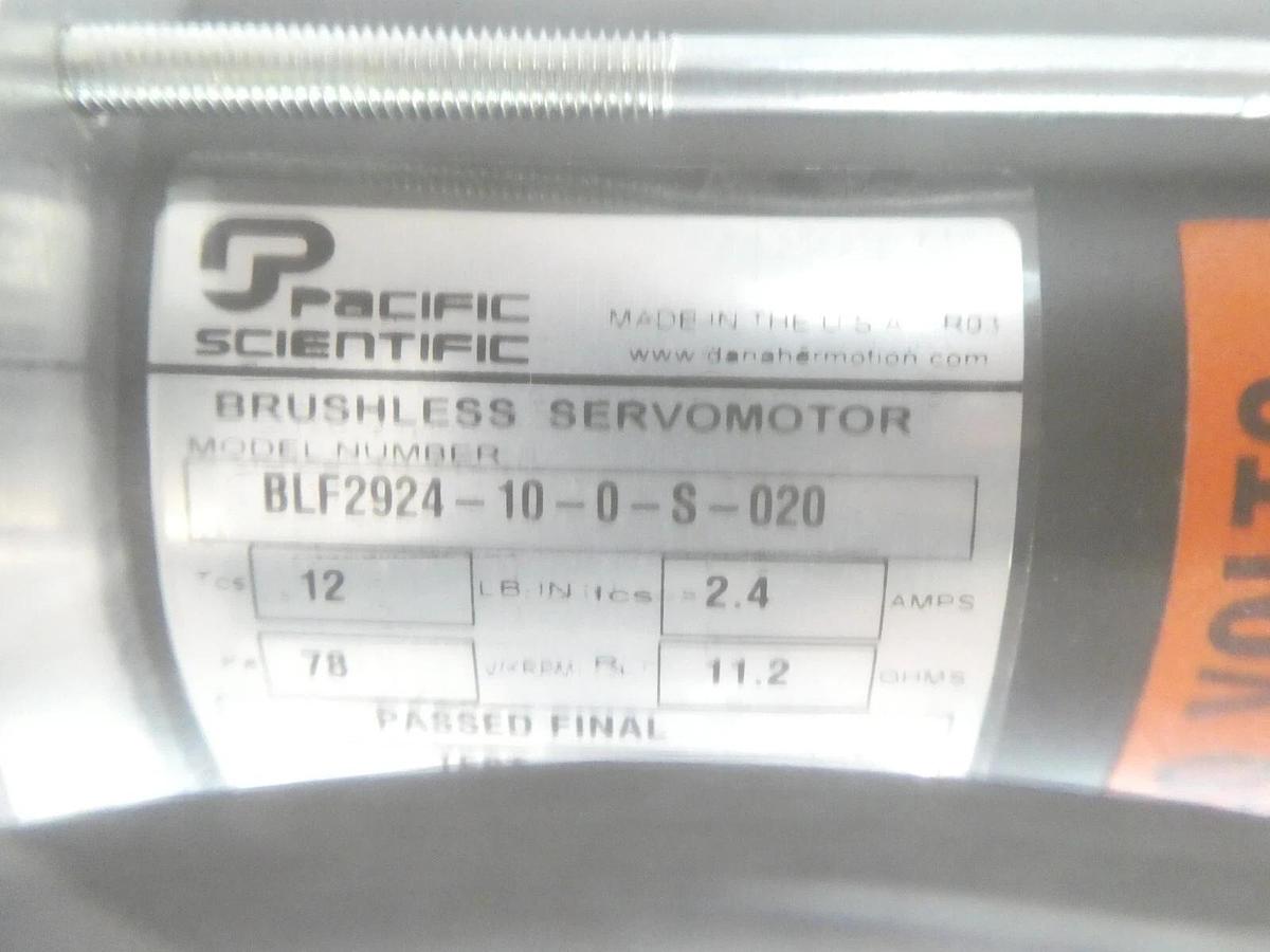 Used Kollmorgen BLF2924-10-0-S-020 SRD Spin Rinse Dryer Motor Assembly Working