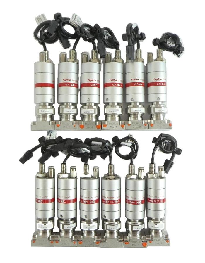Used Fujikin 507082 507081 Diaphragm Valve 316L-P Lot of 12 Working Surplus