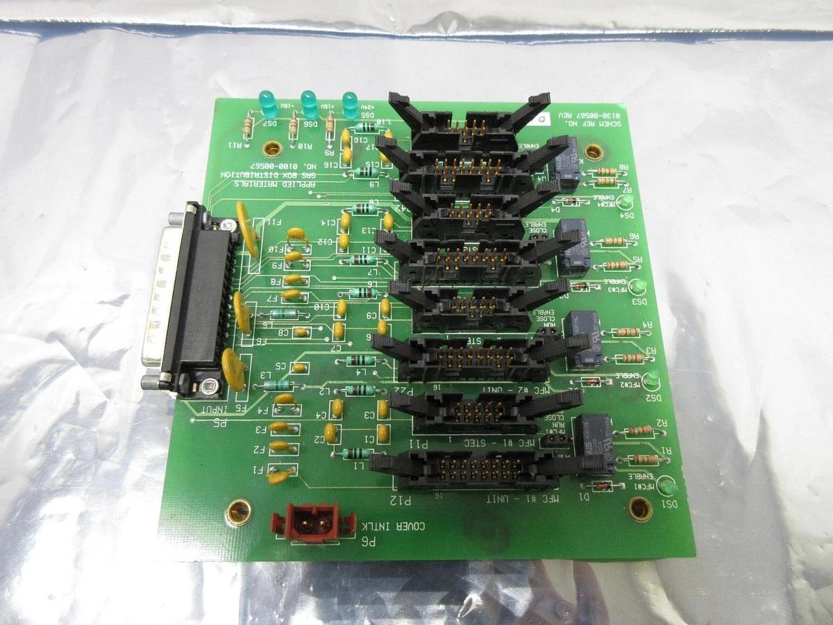 Used AMAT Applied Materials 0100-00567 Gas Box Distribution Board PCB Used