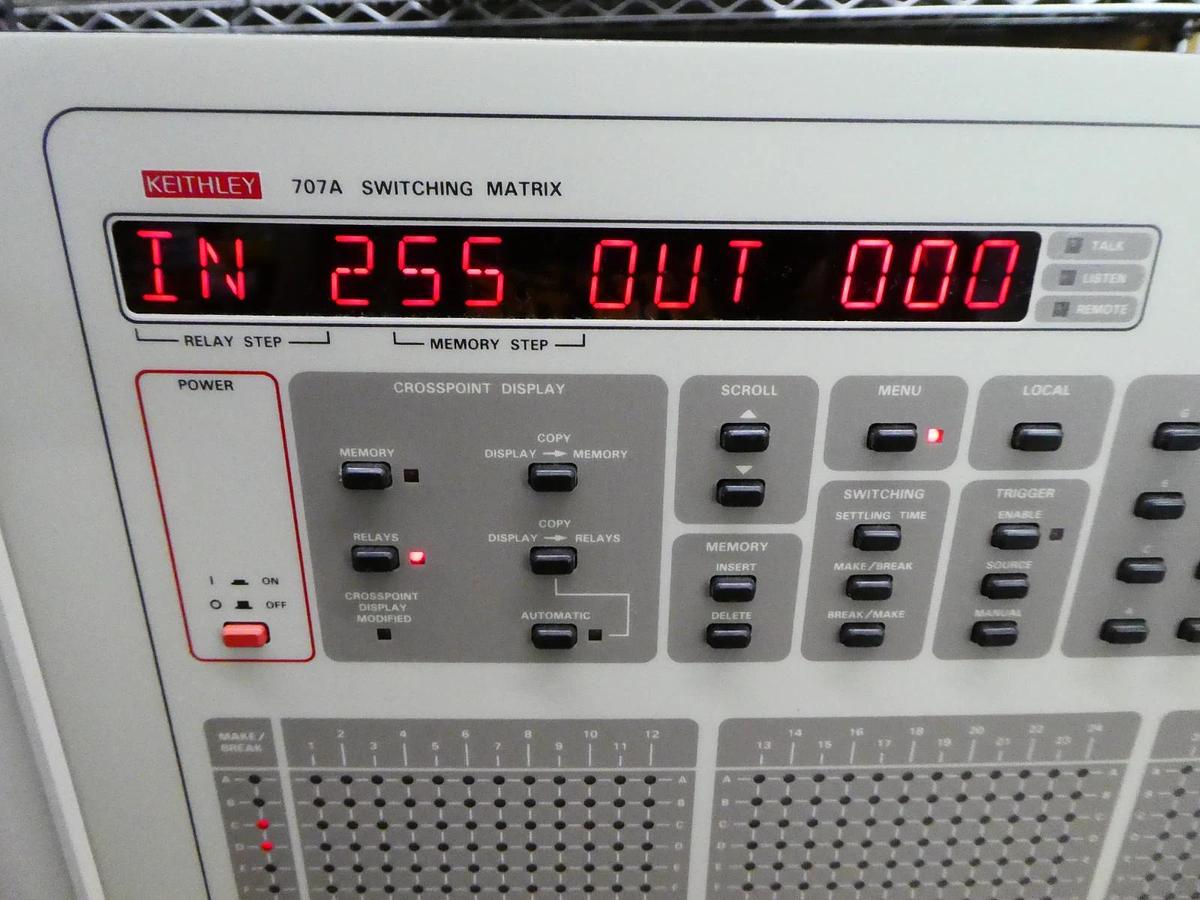 Used Keithley 707A Switching Matrix with 7174A 8x12 Low Current Matrix Cards Surplus