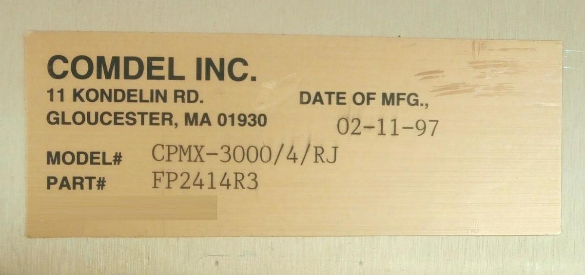 Used Comdel FP2414R3 RF Matching Network CPMX-3000/4/RJ Lam Research FPD Spare