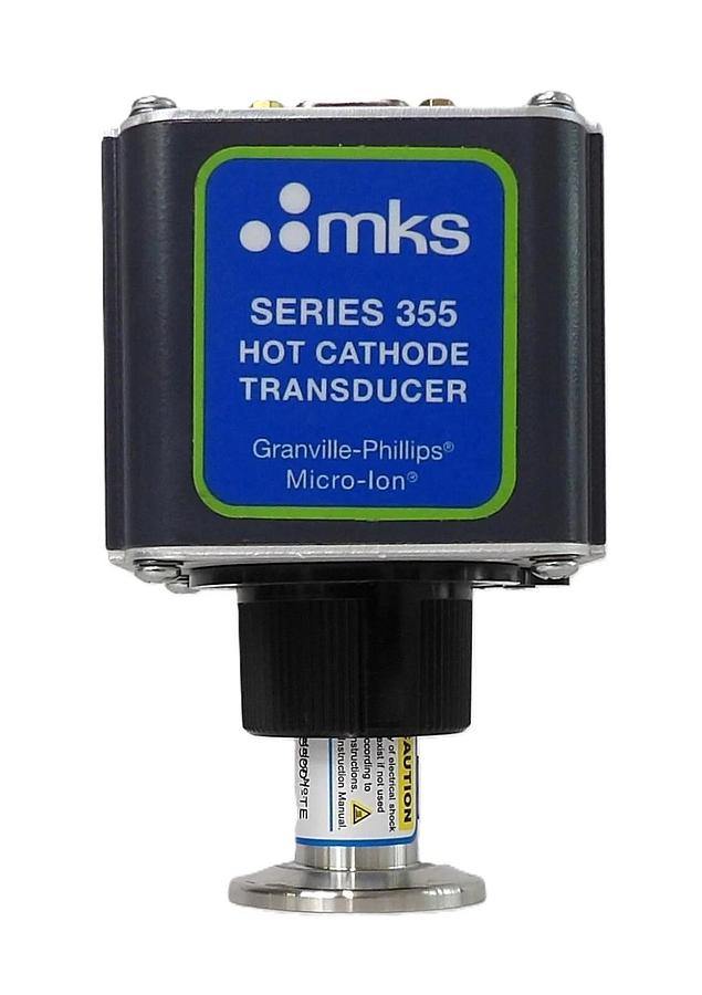 Used MKS Instruments 355410-1-TE-T Hot Cathode Transducer Series 355 Working