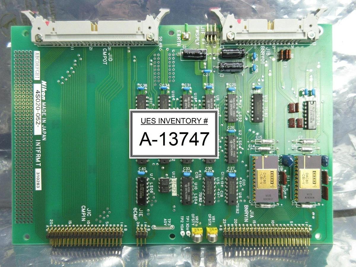 Used Nikon 4S020-052 Processor Board PCB INTFRMT NSR System Used Working