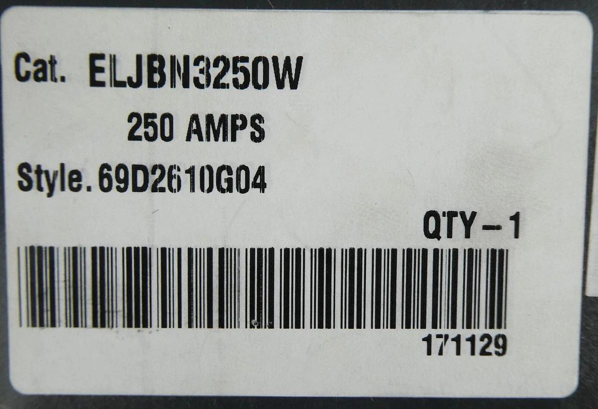 Used Eaton 69d2551G10 Circuit Breaker JGE3250N Ground Fault ELJBN3250W Working