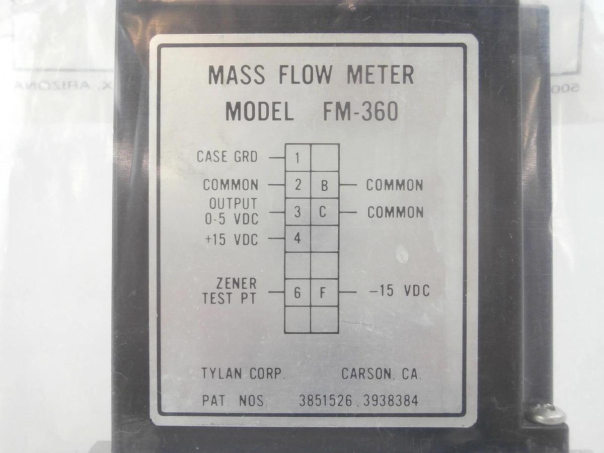 Refurbished Tylan FM-360 Mass Flow Meter 100 SCCM N2 OEM Manufacturer Refurbished