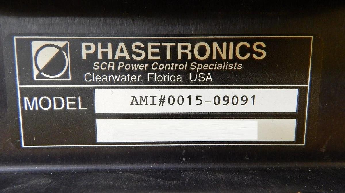 Used Phasetronics P1038A 3 Phase Angle Lamp Drive AMAT 0015-09091 Dented Top Working