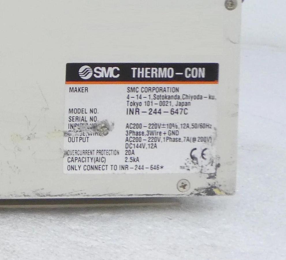 Used SMC INR-244-647C Temperature Controller THERMO-CON for INR-244-646 AMAT Untested