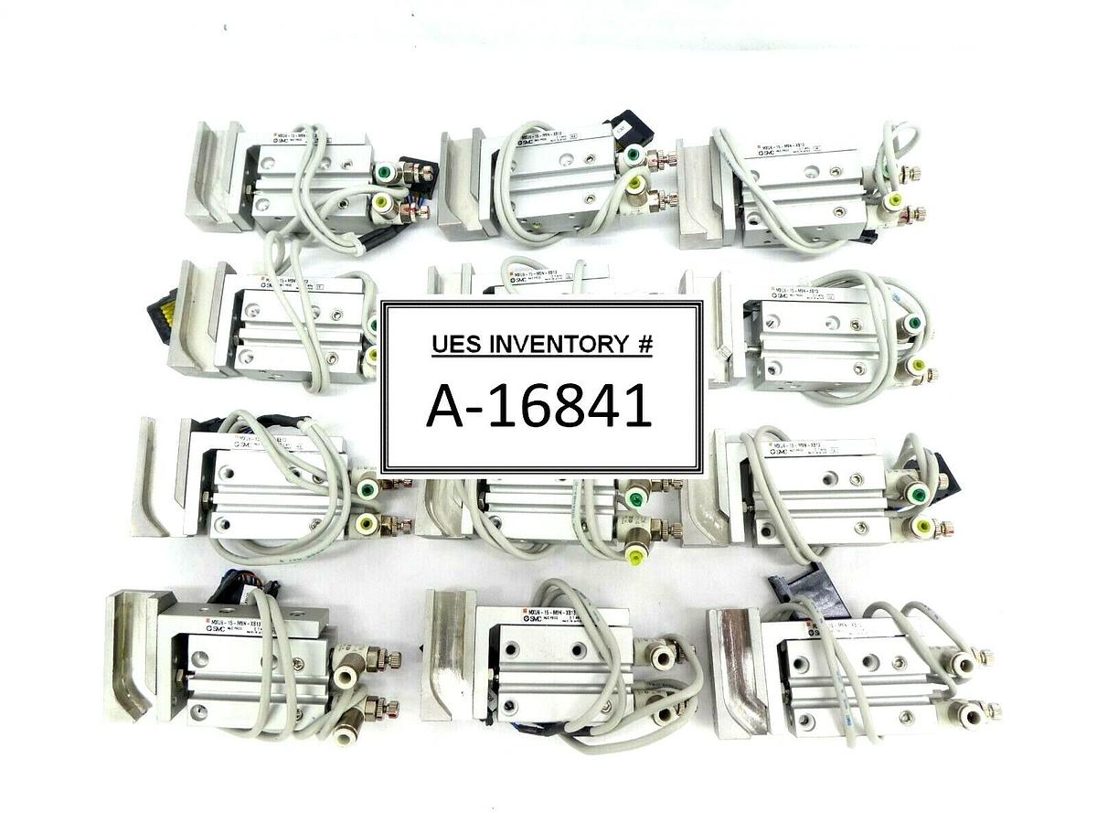 Used SMC MXU6-15-M9N-XB13 Compact Slide Table TEL Lithius Lot of 12 Working Surplus