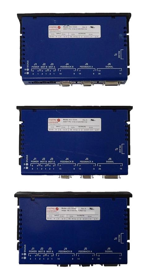 Used Copley Controls 800-1604A Servo Motor Controller Lot of 3 Working