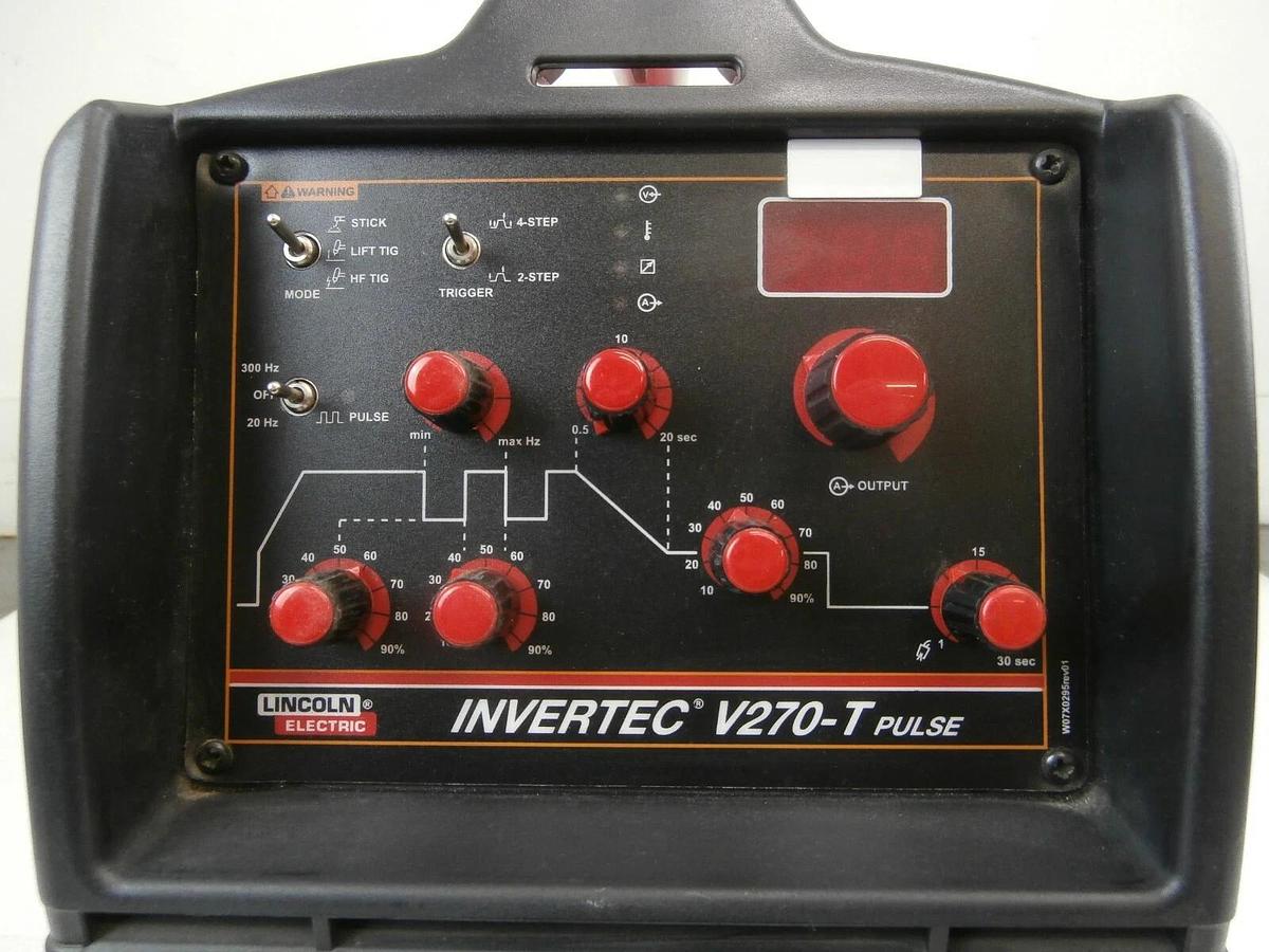 Used Lincoln Electric Invertec V270-T 2V Pulse 52008 Stick TIG Welder Tested Working