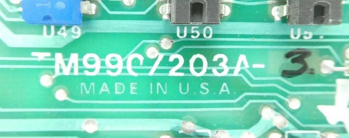 Used Texas Instruments 1600252-0006 RAM Module PCB Card TM990/203A-3 Varian F9646002