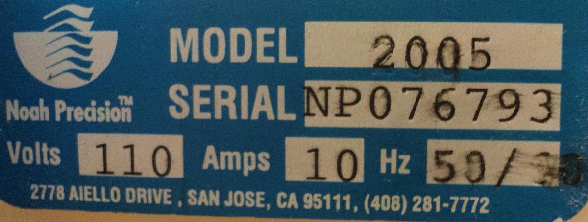 Used Noah Precision 2005 Tank Bath Fluid Temperature Controller SVG Discolored Used