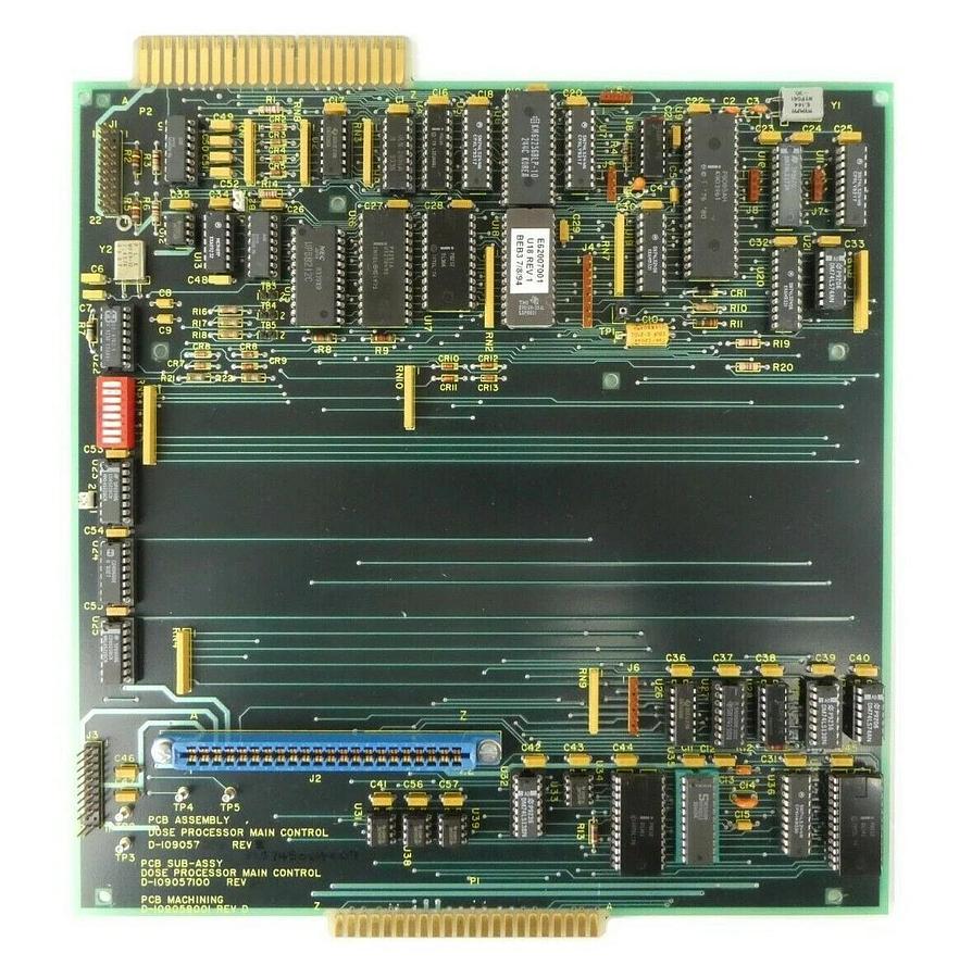 Used Varian D-109057001 Dose Processor Display/Control PCB Card E62007001 Working