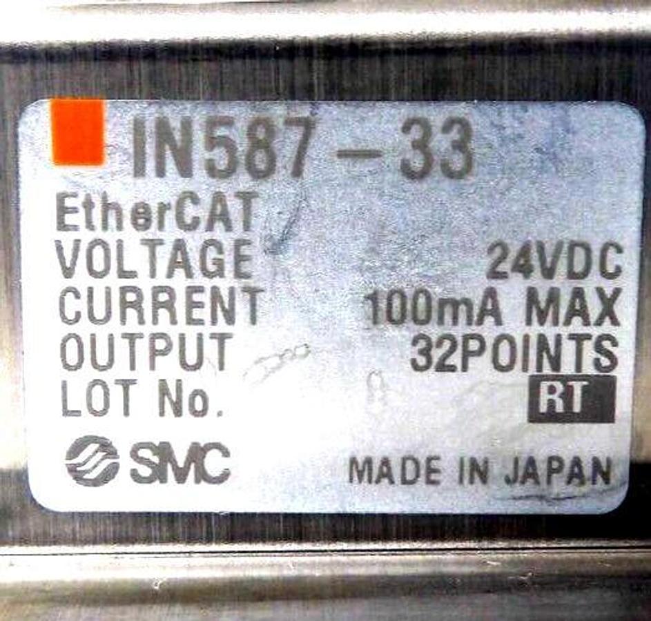 Used SMC IN587-33 32-Port EtherCAT Pneumatic Manifold Assembly Working Surplus