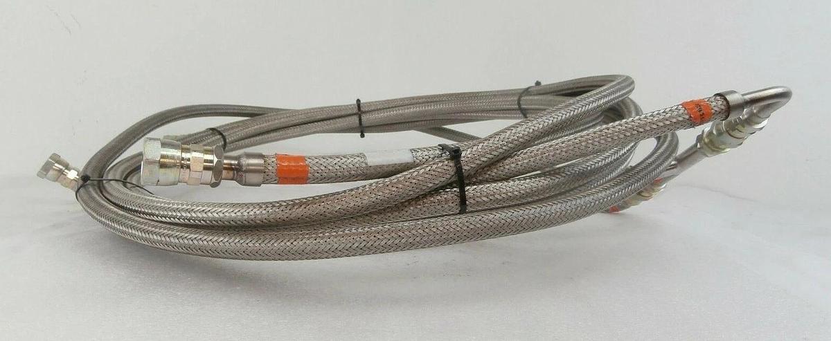 Used CTI-Cryogenics Cryopump CryoLine Set of 3 8043074 8043075 3918059 w/Tee Working