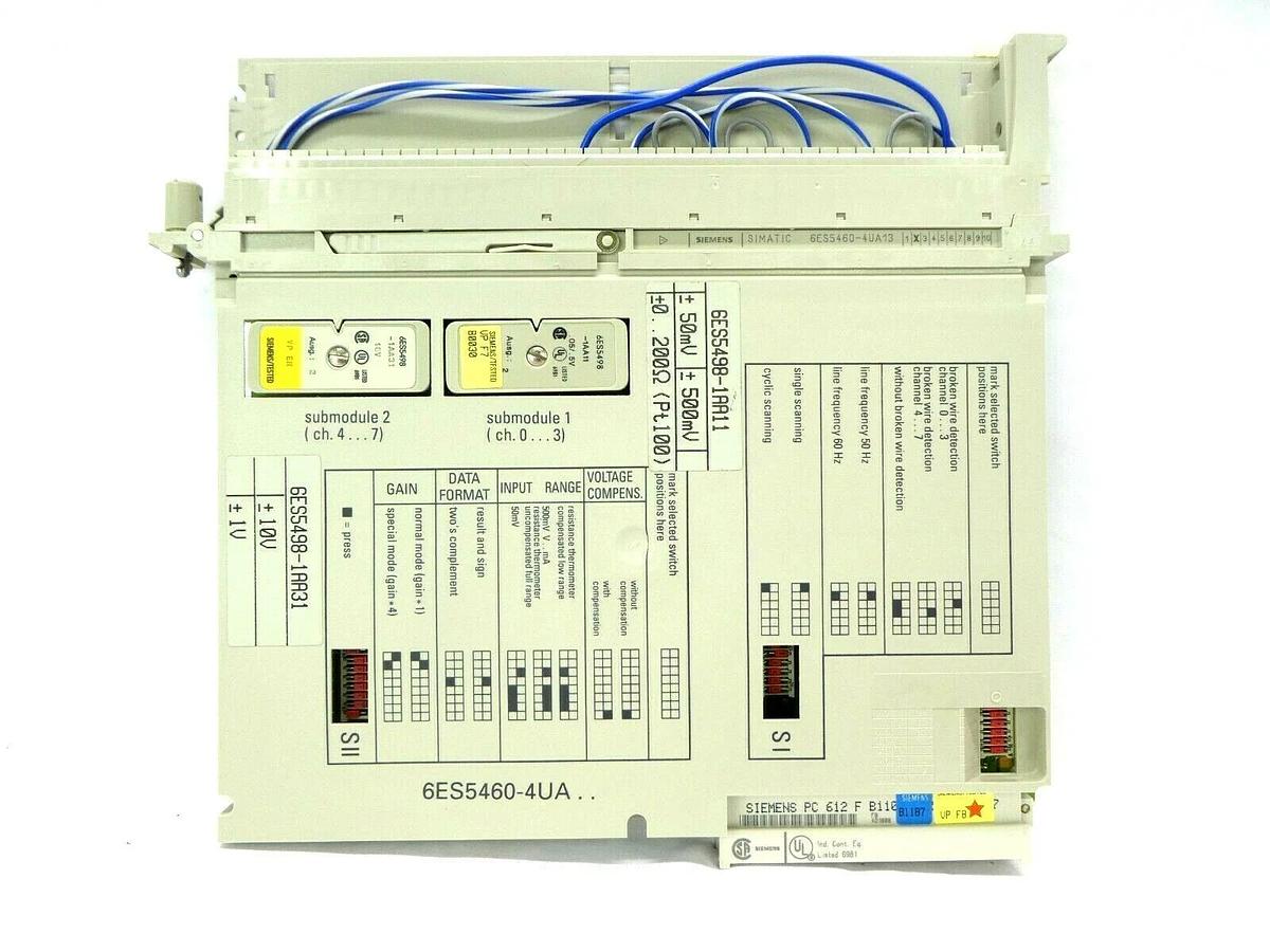 Used Siemens 6ES5460-4UA13 Analog Input PCB Card SIMATIC VP F8 Balzers Unaxis Working