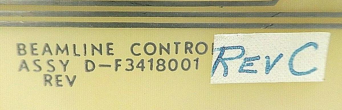 Used Varian Semiconductor VSEA D-F3418001 Beam Line Control PCB Card Rev. C Working