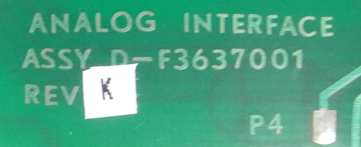 Used Varian Semiconductor VSEA D-F3637001 Analog Interface PCB Card Rev. K Working
