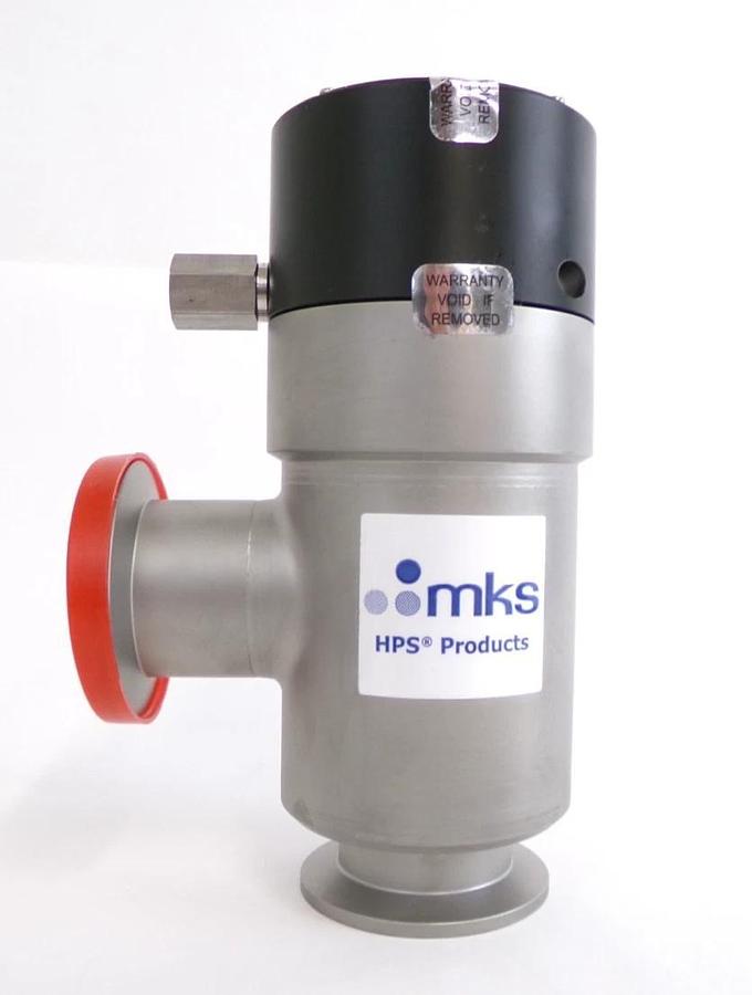 Used MKS Instruments 100018122 Pneumatic Isolation Angle Valve Lot of 2 Working