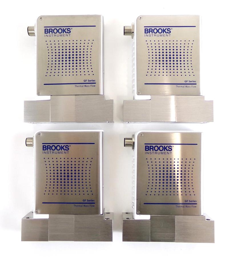 Used Brooks Instrument GF125C-108442 Mass Flow Controller MFC Lot of 4 Surplus