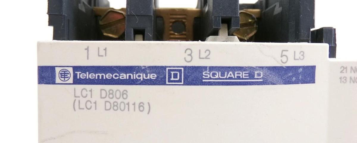 Used Telemecanique LC1D80116 Contactor LC1 D806 Square D Lot of 3 Working
