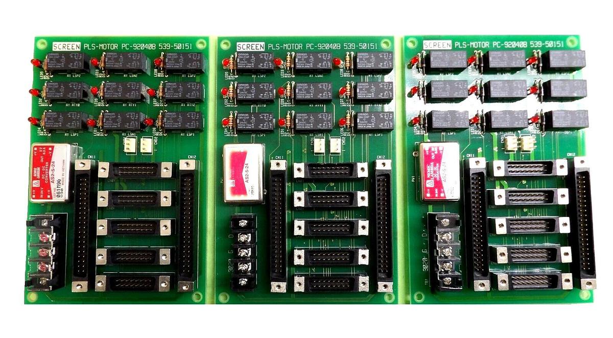 Used Screen 539-50151 PLS-Motor PCB Assembly PC-92040B Reseller Lot of 3 Working
