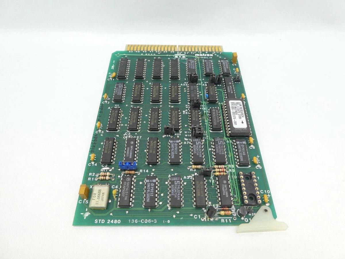 Used Matrox 136-C06-3 PCB Card STD-2480 Lam Research 855-002375-001 Working Surplus