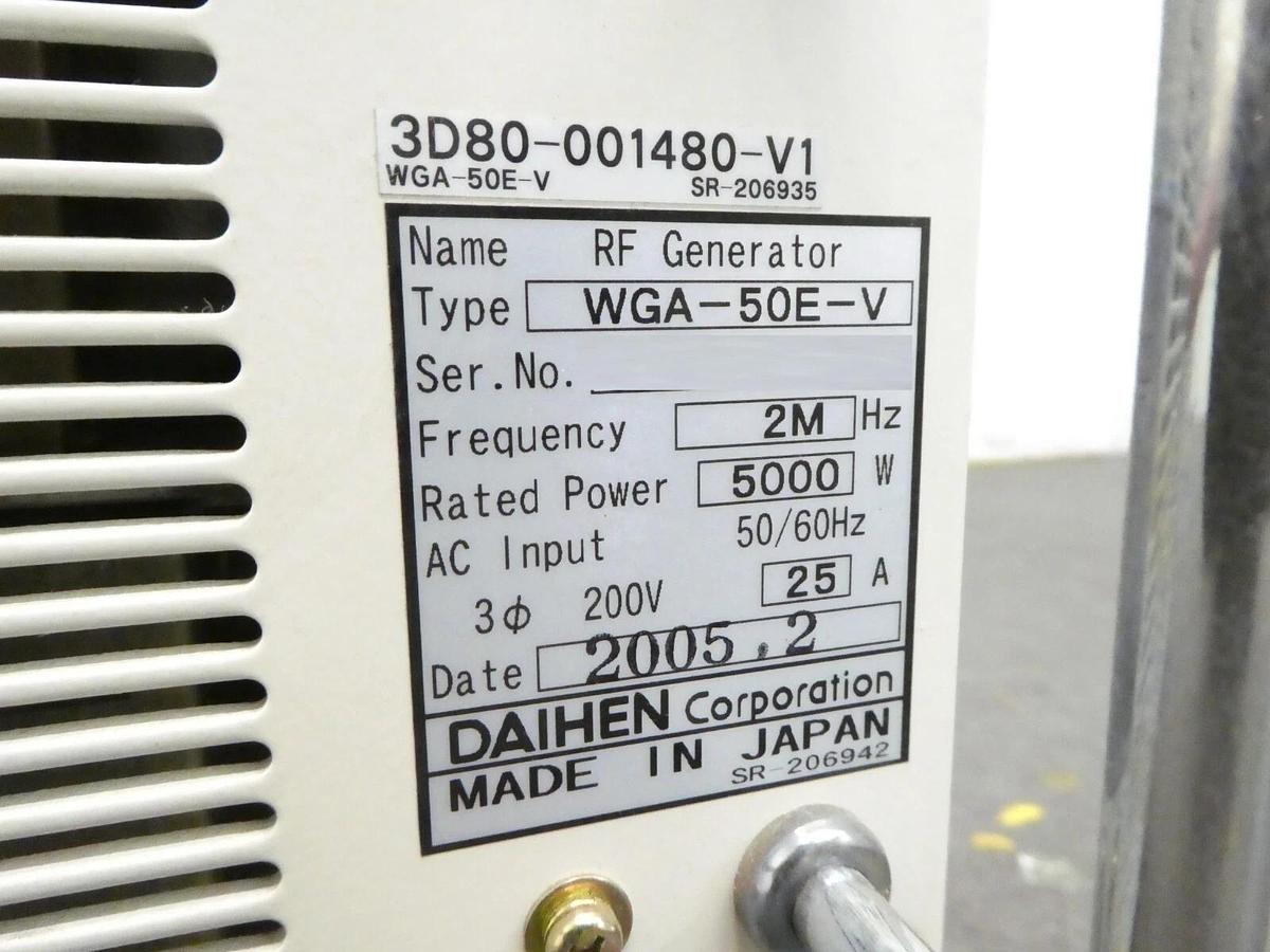 Used Daihen WGA-50E-V RF/DC Generator Stack TEL 3D80-001480-V1 Untested Spare
