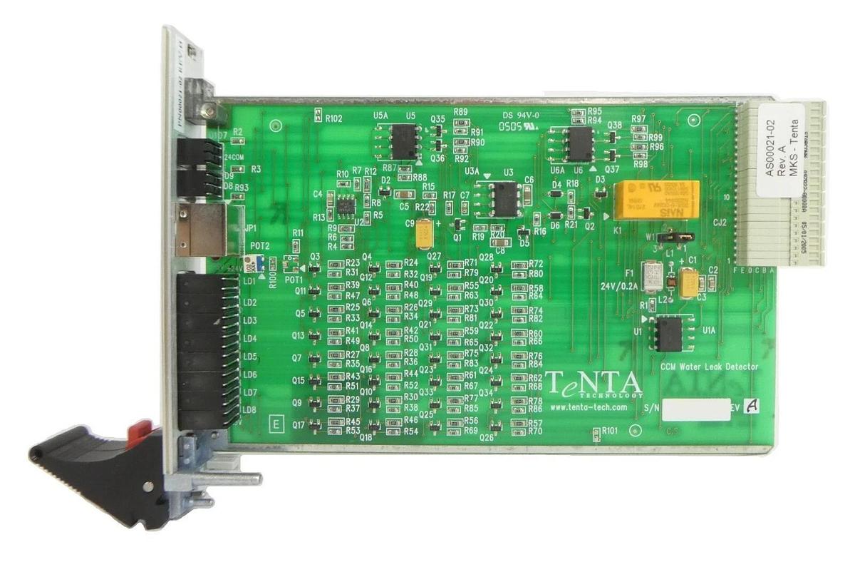 Used TeNTA AS00021-02 CCM Water Leak Detector PCB Card AMAT 0190-02076 MKS Working