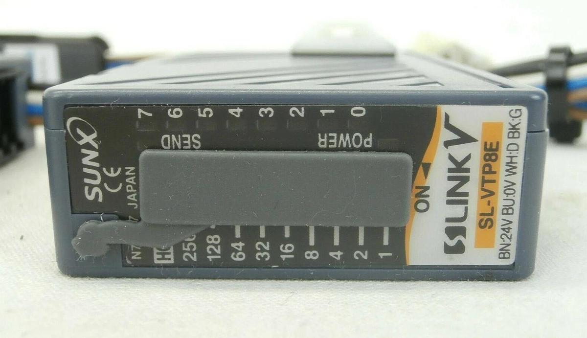 Used Sunx S-LINK V Sensor Set Lot of 4 SL-VT8E SL-VTP8E Panasonic SL-VEU Used Working