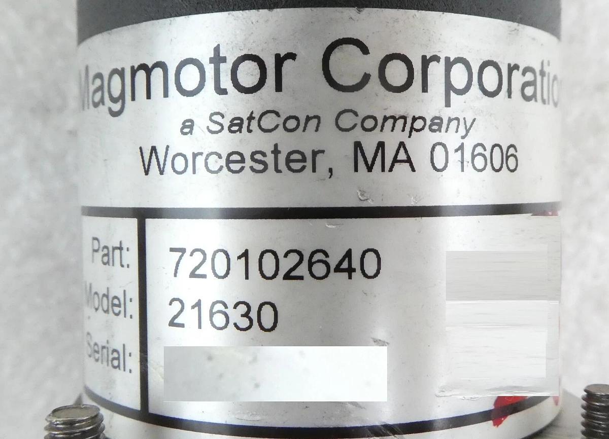 Used Magmotor Technologies 720102640 Automation Servo Motor 21630 HEDS-5500 Working