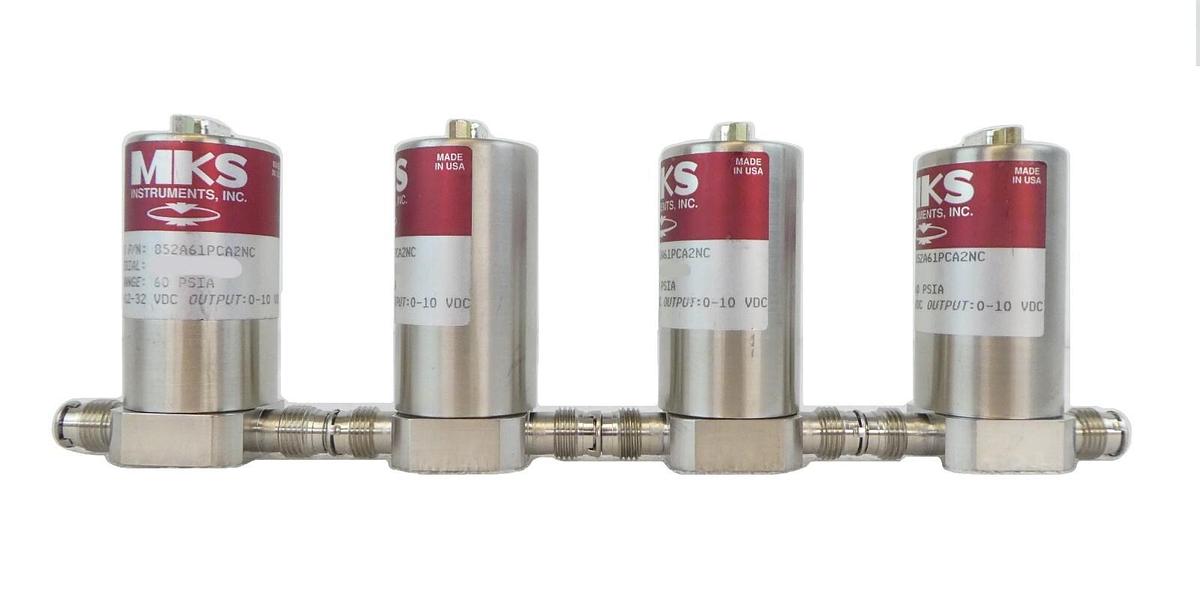 Used MKS Instruments 852A61PCA2NC Pressure Transducer Baratron Lot of 4 Working