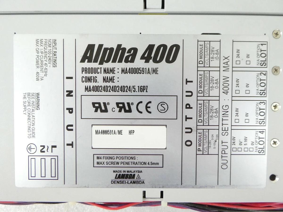 Used ASM 02-30484 Dual Power Supply Tray Densei-Lambda MA4000591A/ME Working Surplus