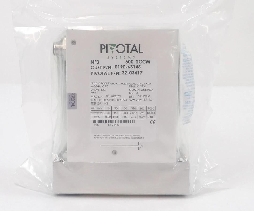 Pivotal Systems 32-03417 Mass Flow Controller MFC AMAT 0190-63148 New Surplus