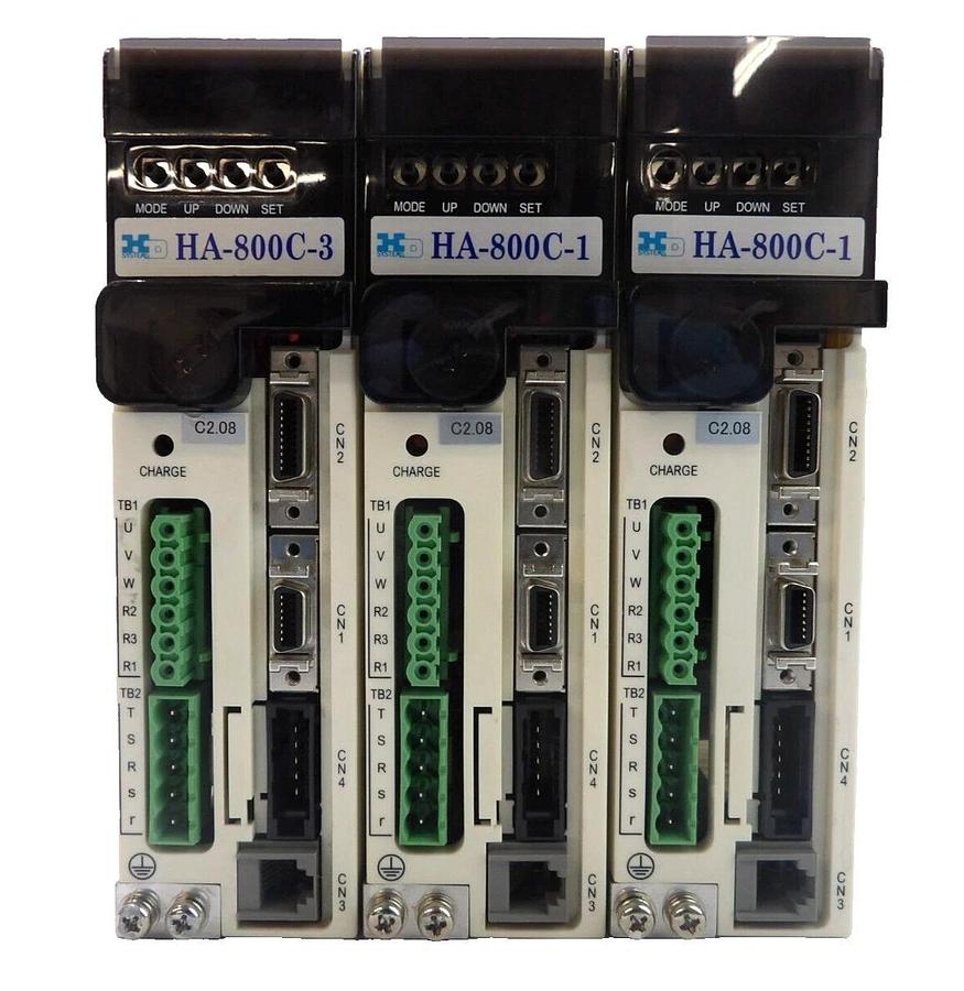 Used Harmonic Drive HA-800C-3D-200 HA-800C-1D-200 Servo Drive Lot of 3 Working Spare