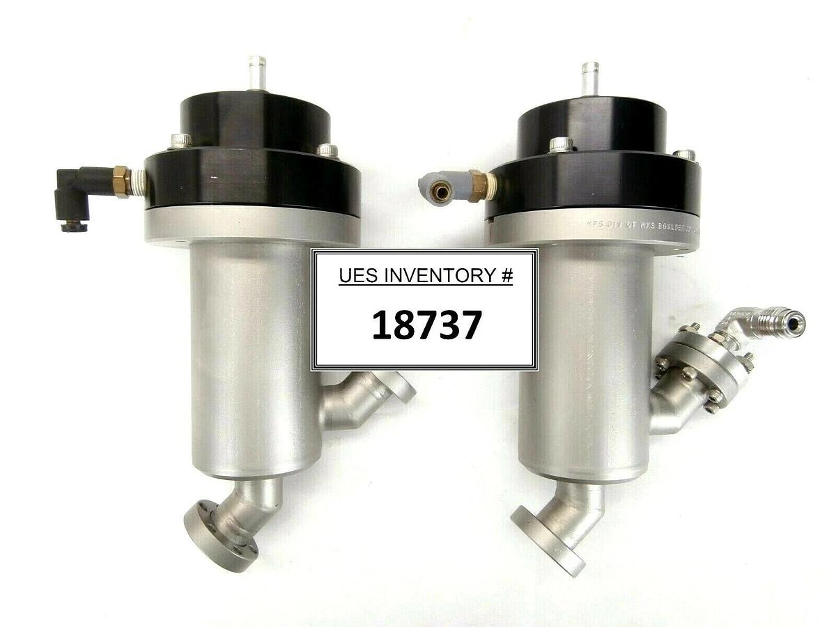 Used MKS DN16CF Pneumatic Angle Vacuum Valve Plasma-Therm SLR 770/770MF HPS Lot of 2