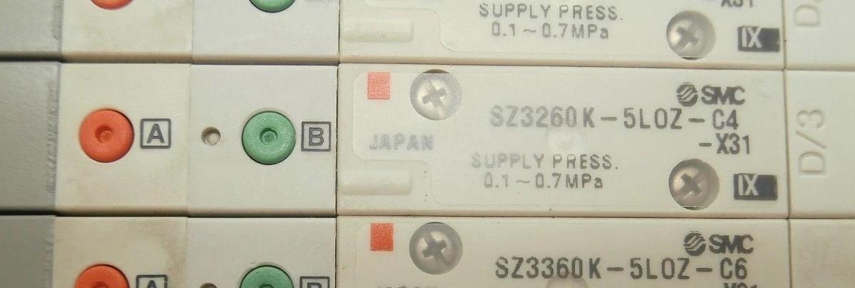 Used SMC 5-Port Pneumatic Manifold Lot of 2 TEL Tokyo Electron 3D80-000053-V1 Used